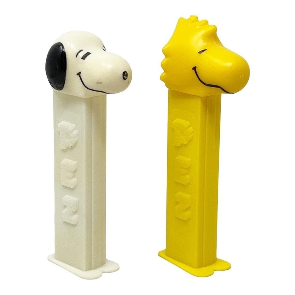 LOT OF 2 VINTAGE PEZ DISPENSERS SNOOPY WOODSTOCK